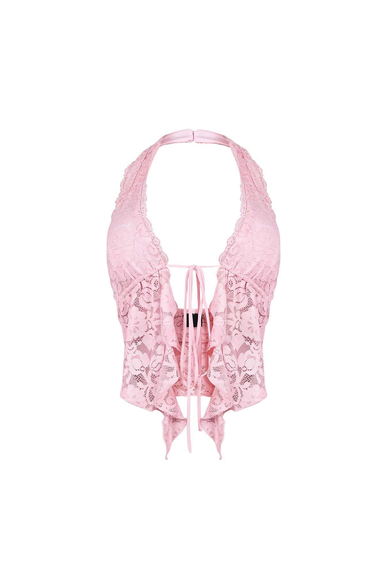 Flora Floral Lace Halter Crop Top