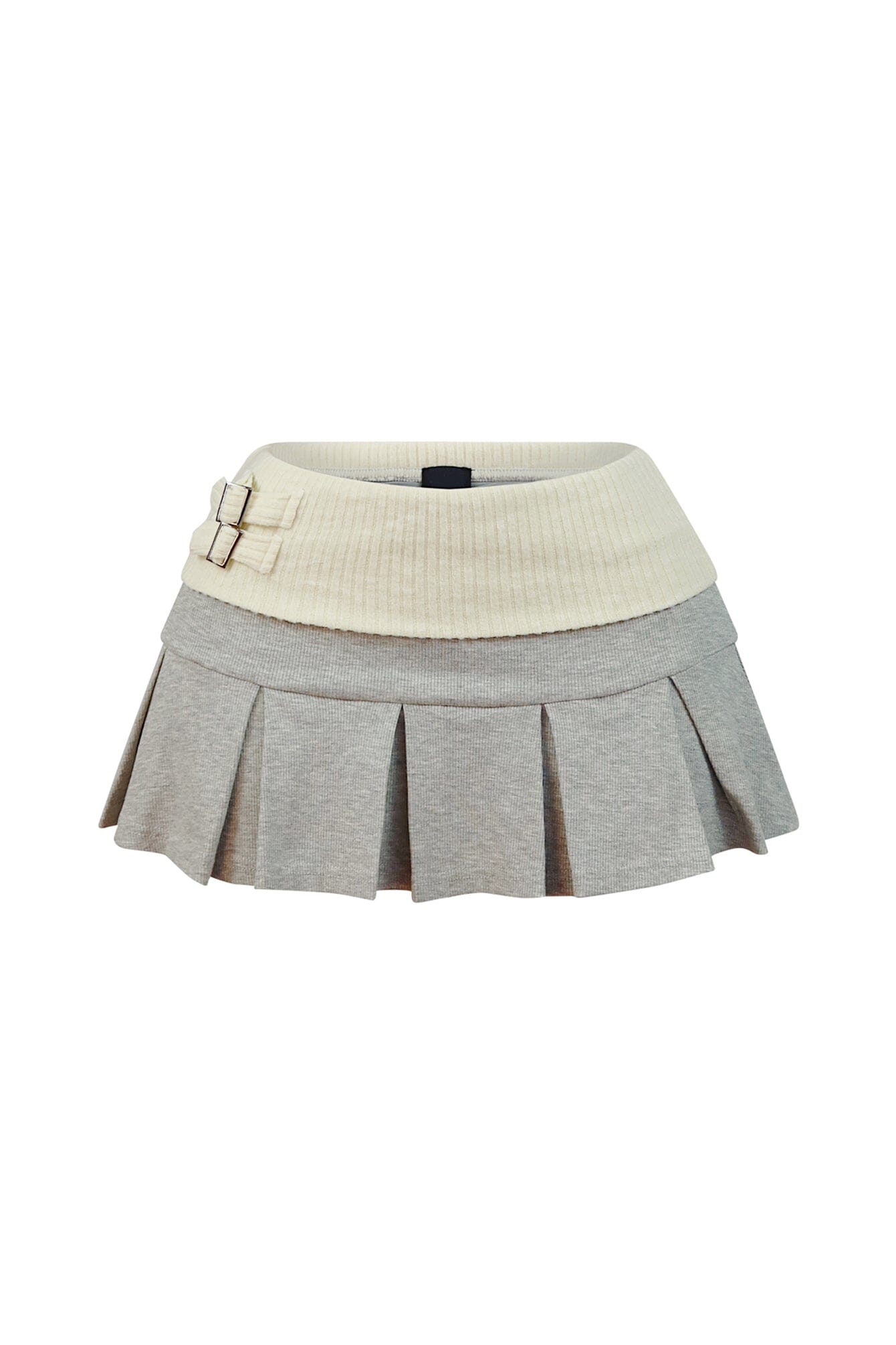 Lisel Ribbed Knit Pleated Mini Skirt