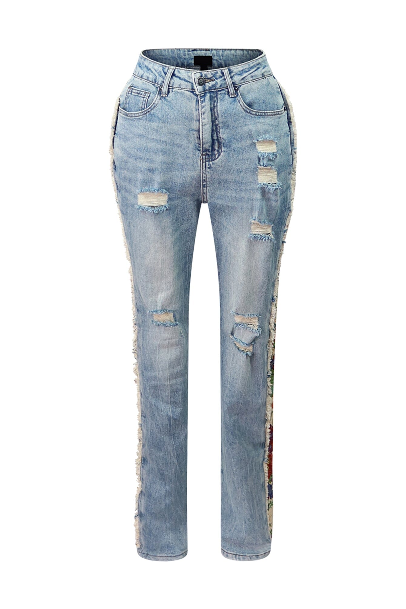 Jesse Tapestry Contrast Denim Jacket & Jeans Set