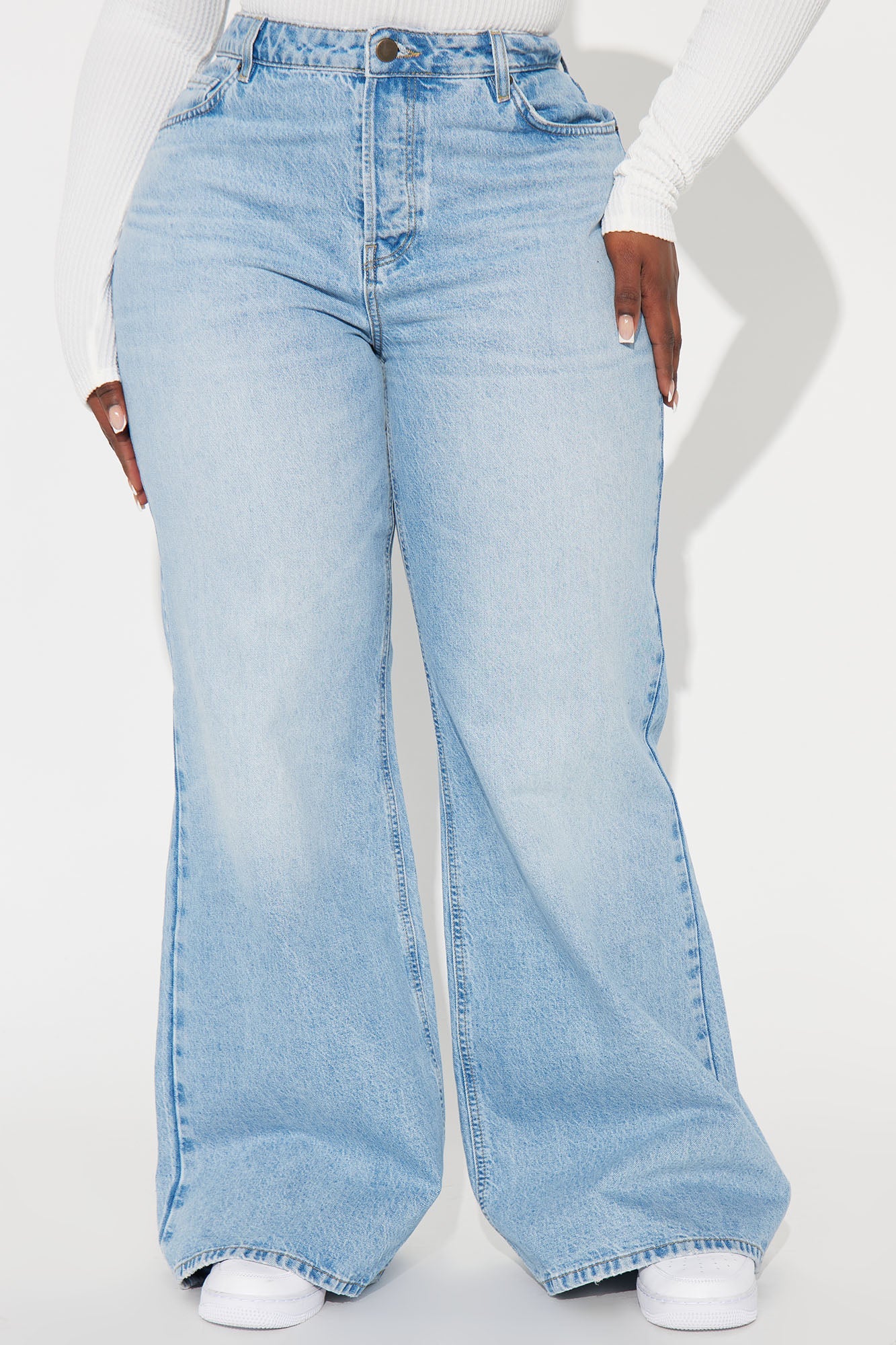 Meant To Be Non Stretch Wide Leg Jeans