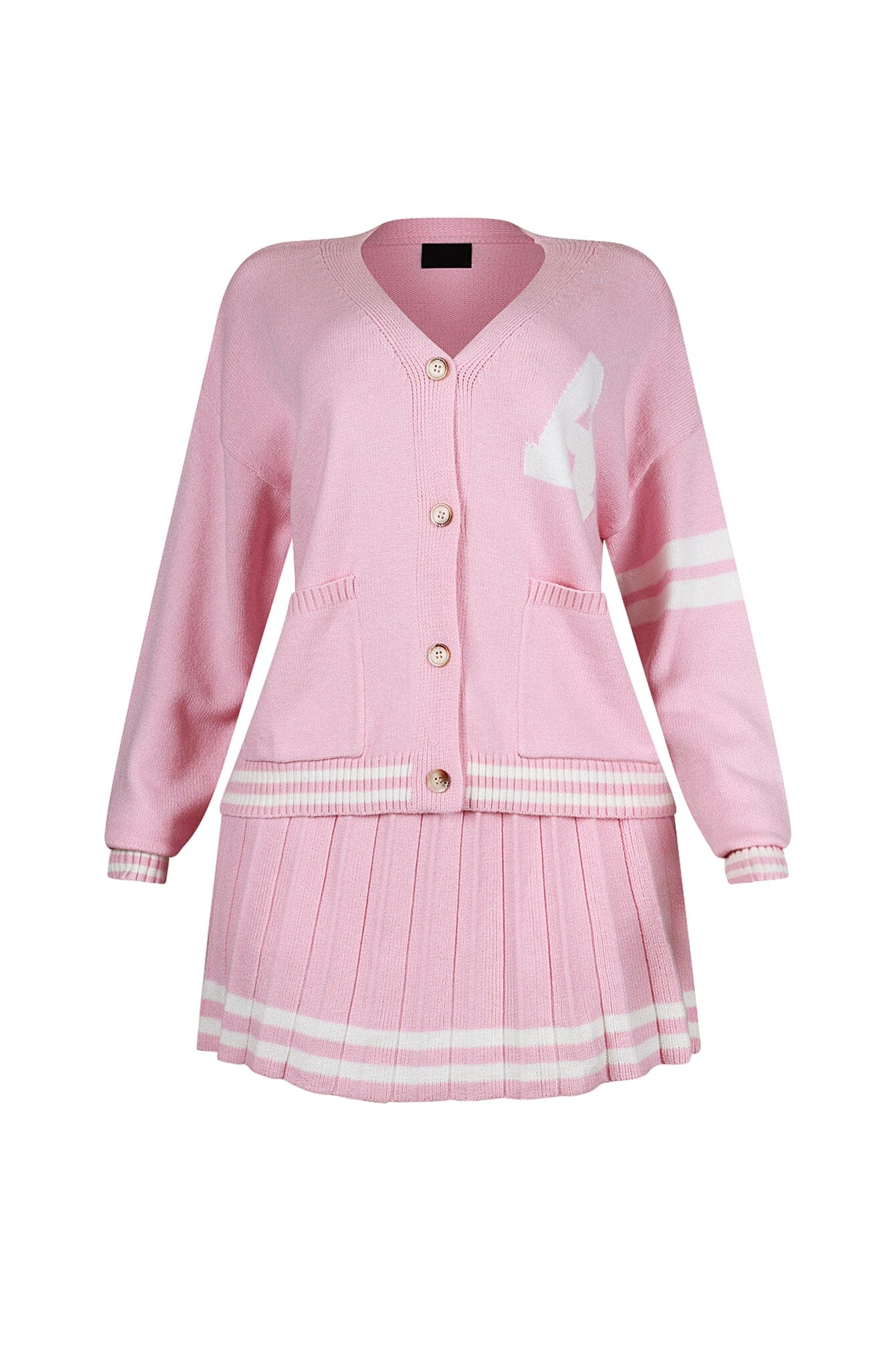 Jena Knit Button Down Cardigan & Skirt SET