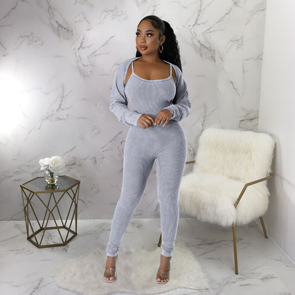 Cindy Mineral Washed Jumpsuit & Bolero SET