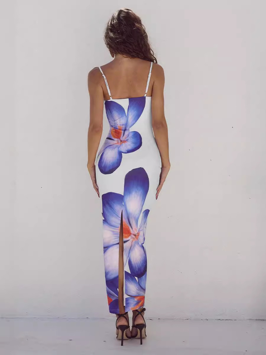 From Now On Mesh Print Maxi Dress