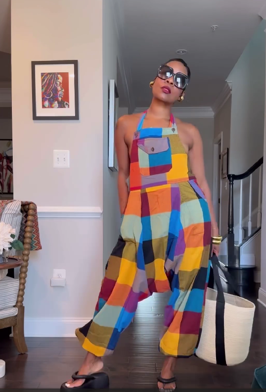 Patchwork Harem Summer Boho Loose Jumpsuit