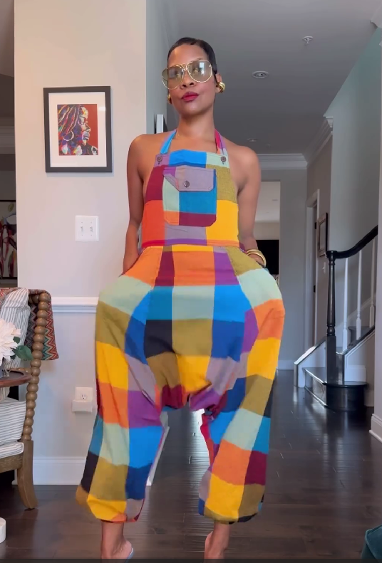 Patchwork Harem Summer Boho Loose Jumpsuit