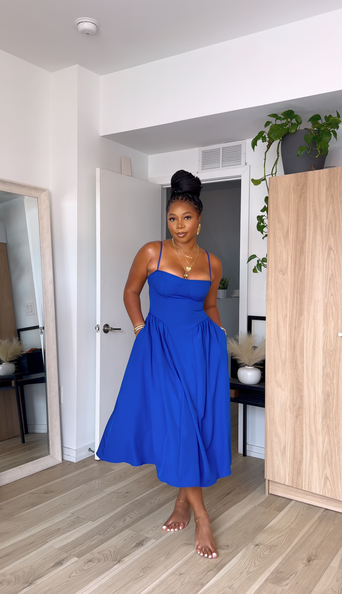 Women's Corset Dress with Pockets