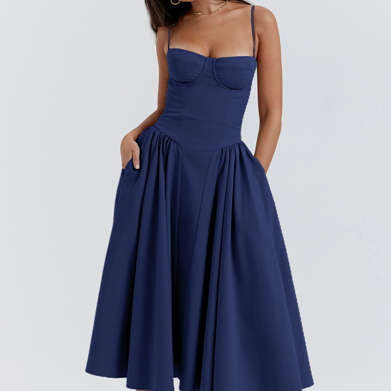 Women's Corset Dress with Pockets