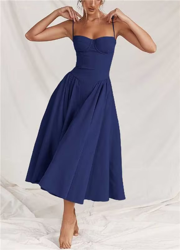 Women's Corset Dress with Pockets