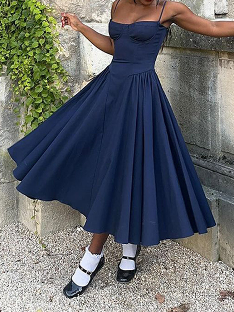 Women's Corset Dress with Pockets