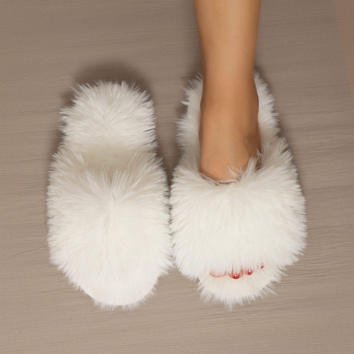 5.8CM FUR SLIPPERS FLATS