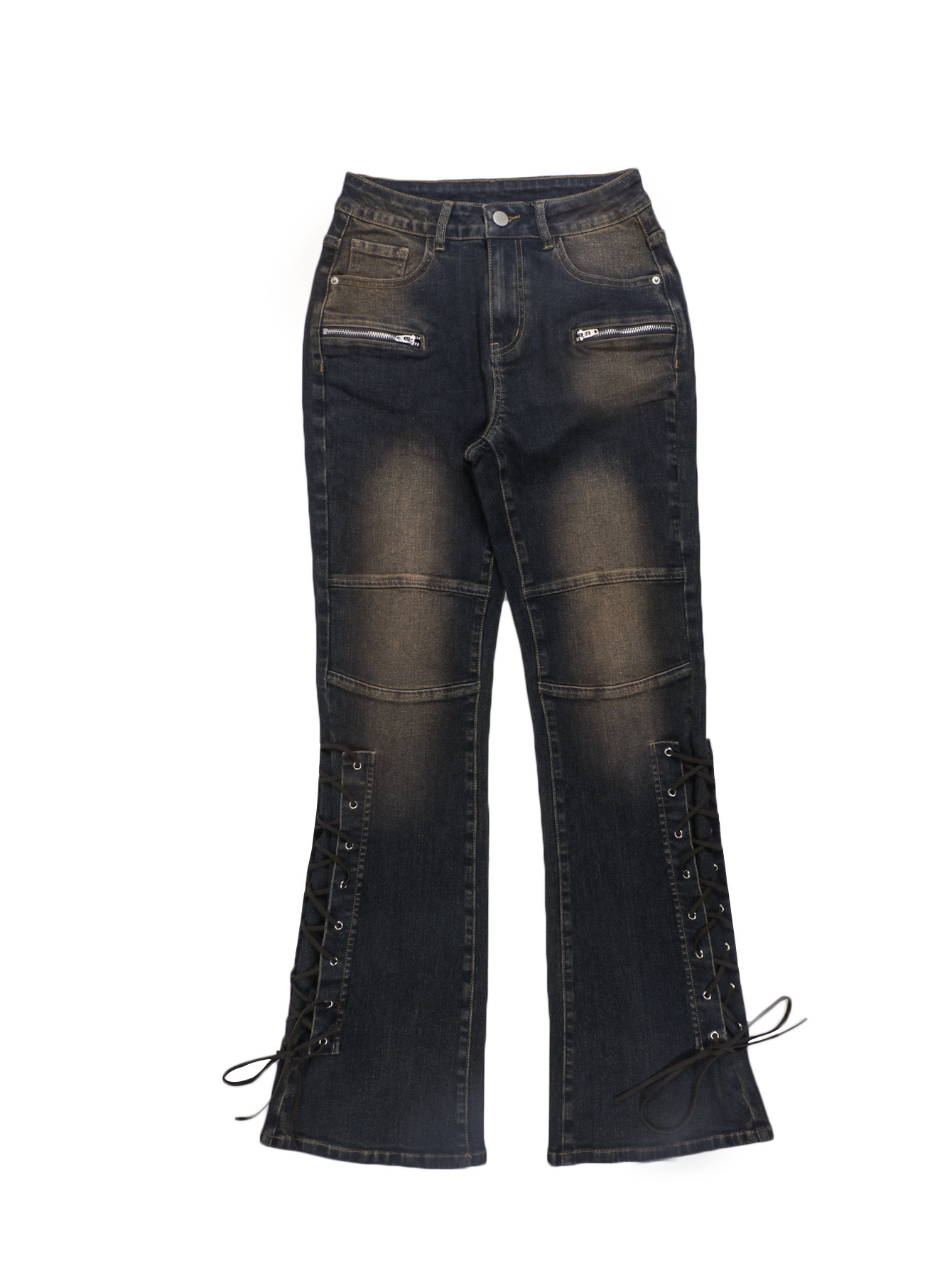 Tongue Tied Tinted Flare Jeans