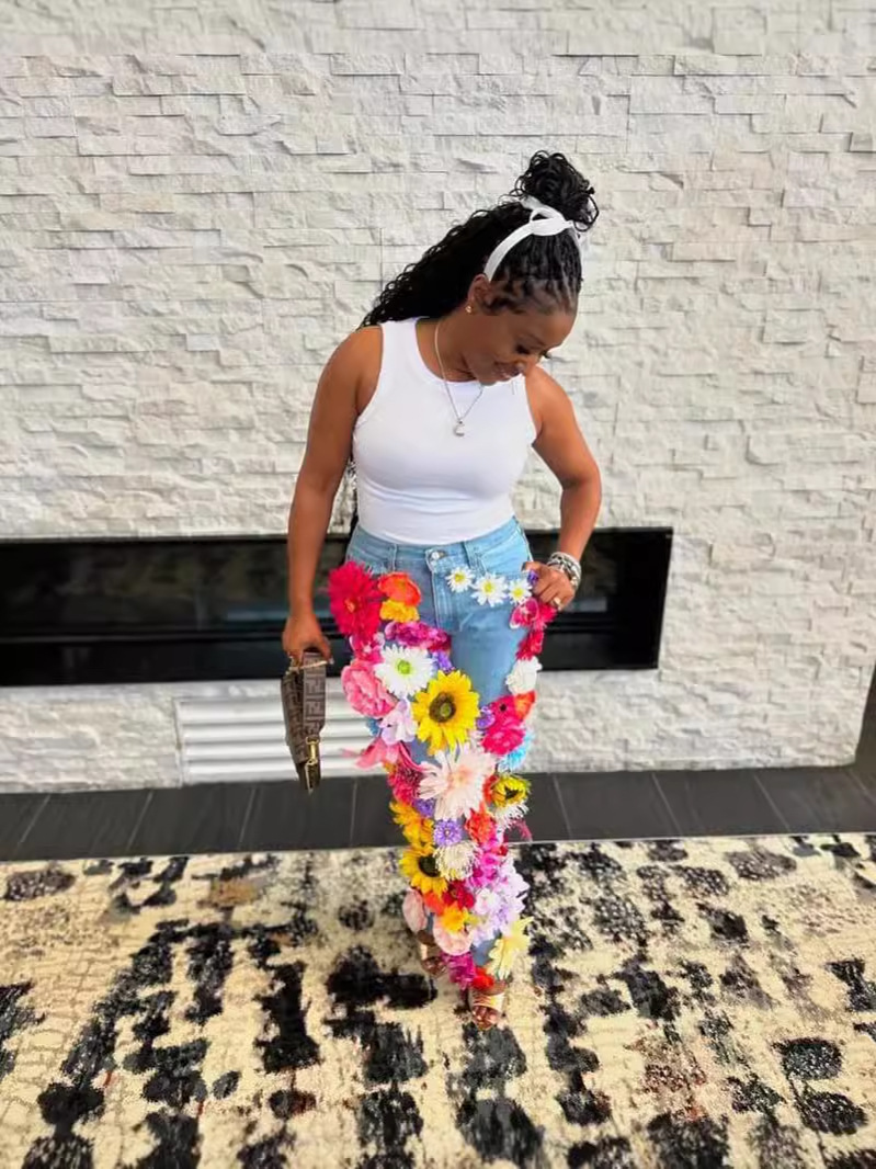 Birthday Flower Jeans