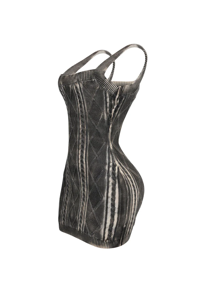 Sammy Cable Knit Airbrushed Cardigan & Dress