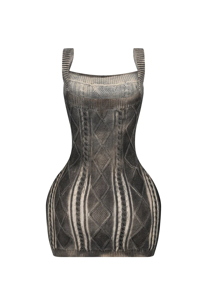 Sammy Cable Knit Airbrushed Cardigan & Dress