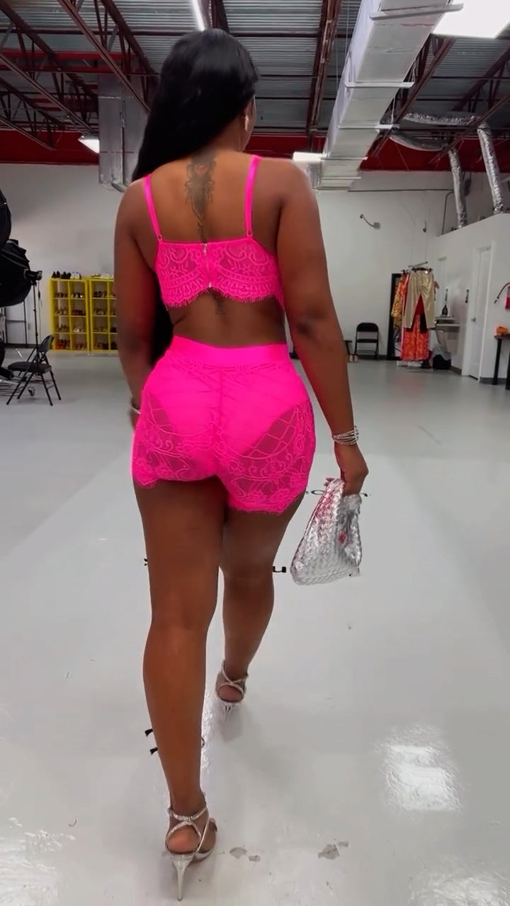 Relapse Lace Bustier & Shorts SET
