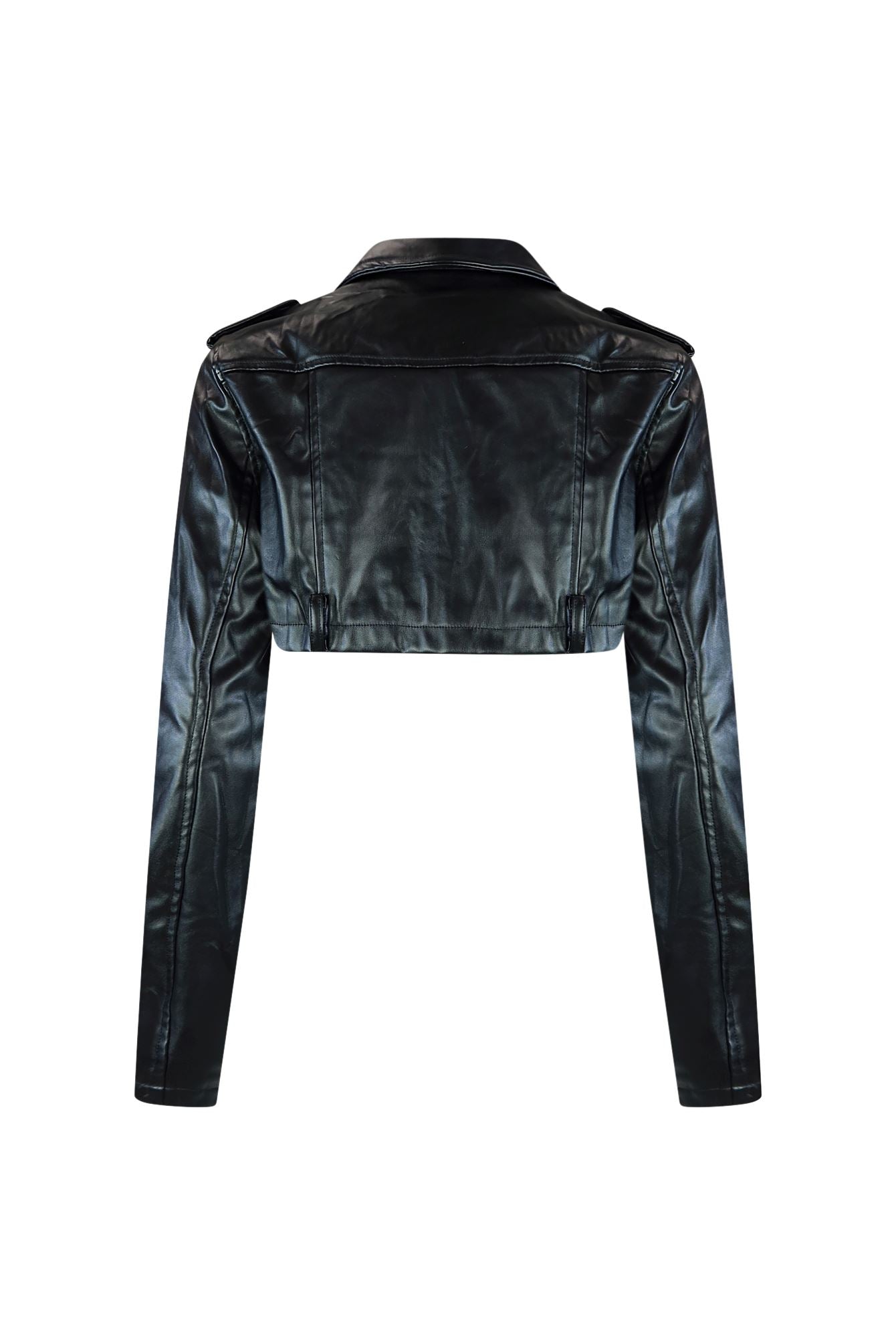 Whiplash Faux Leather Cropped Jacket Outerwear EDGE