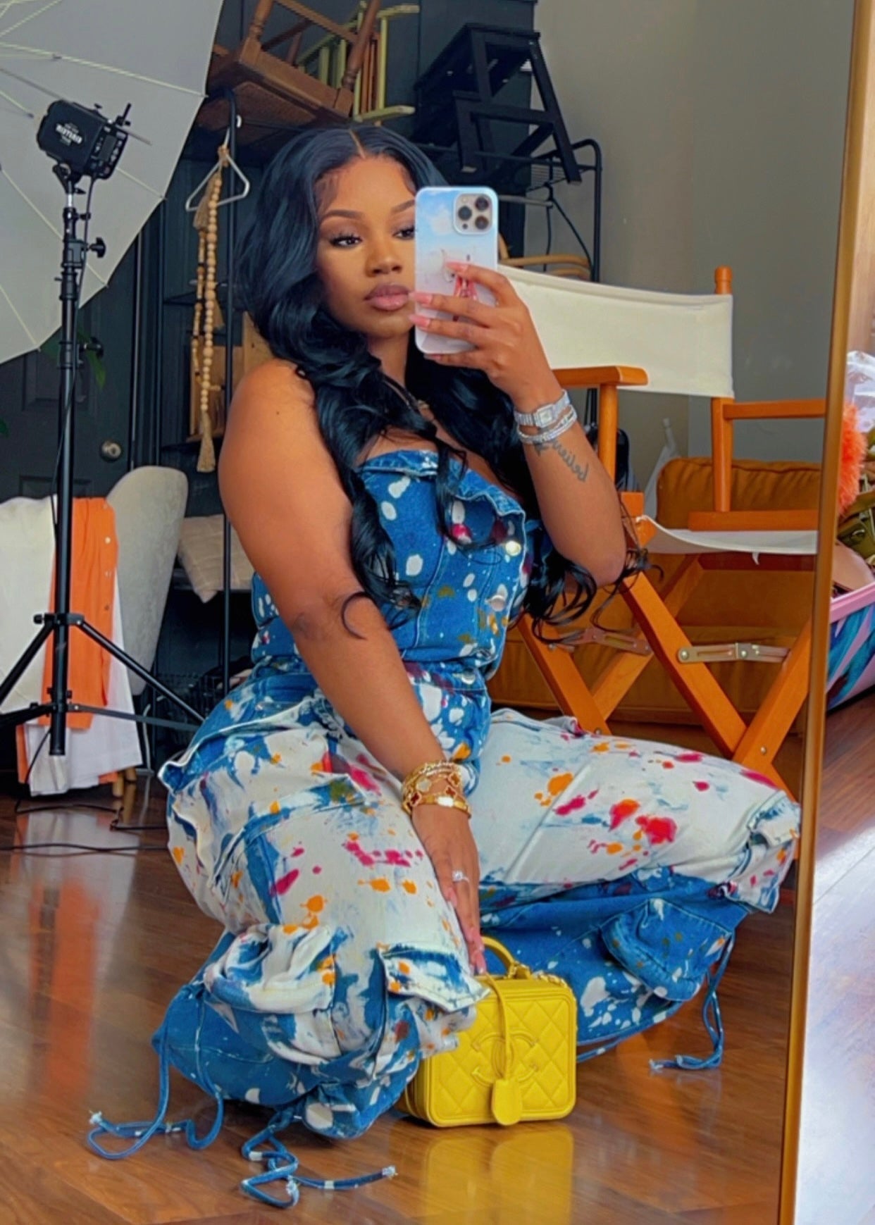 A Splash Of Denim Jumpsuit