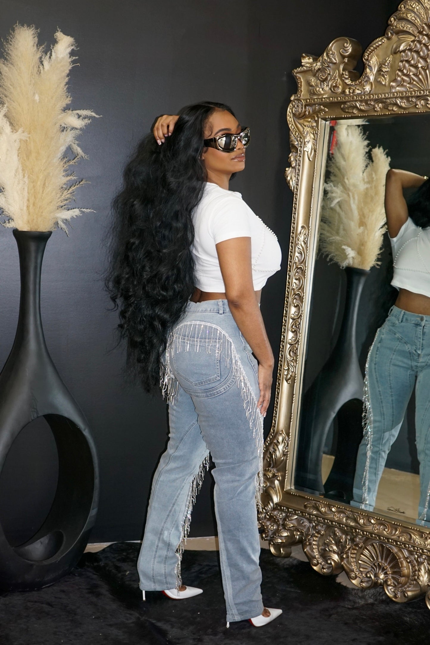 Diamond Fringe Jeans