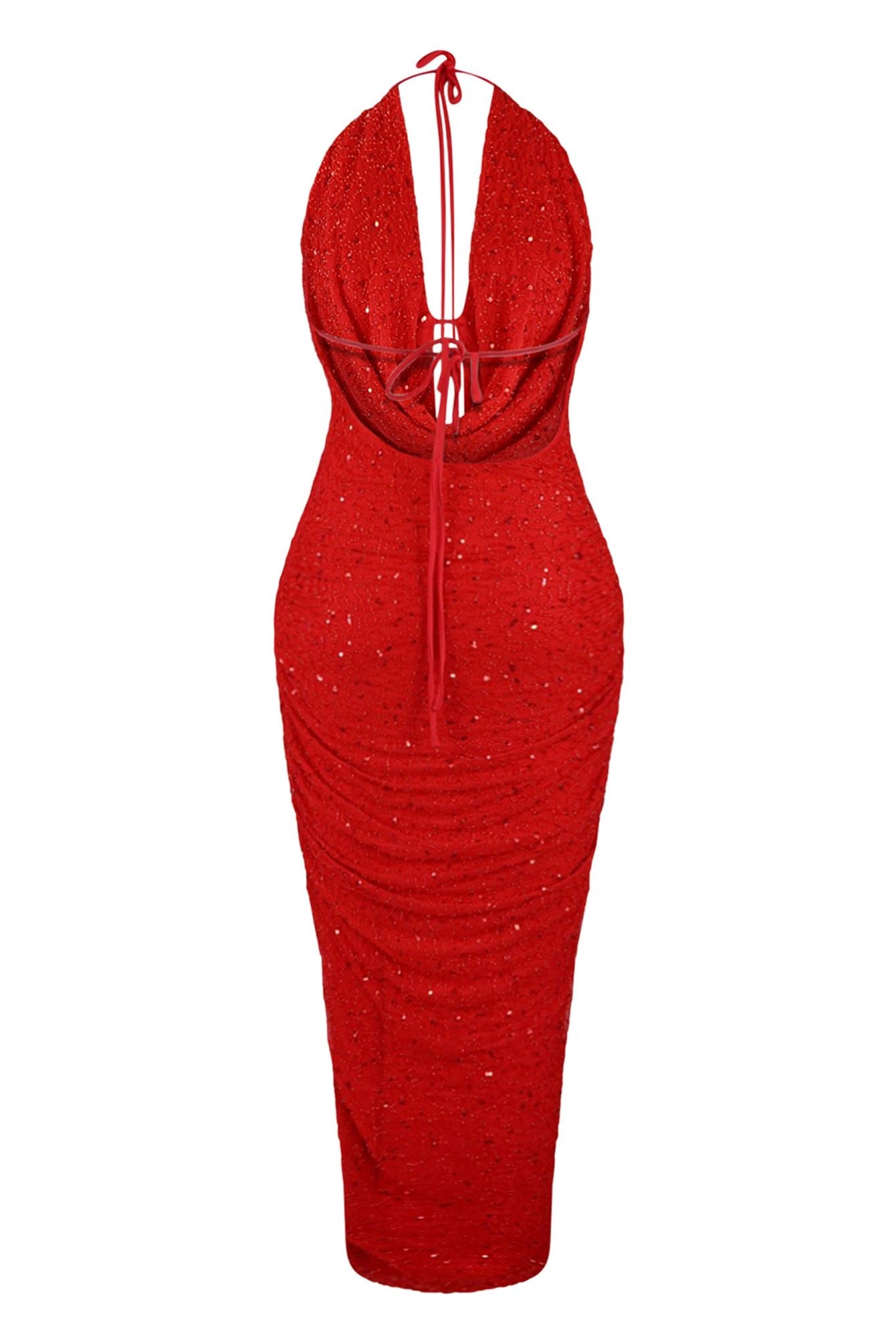 Viva Sequin Halter Maxi Dress Dress EDGE
