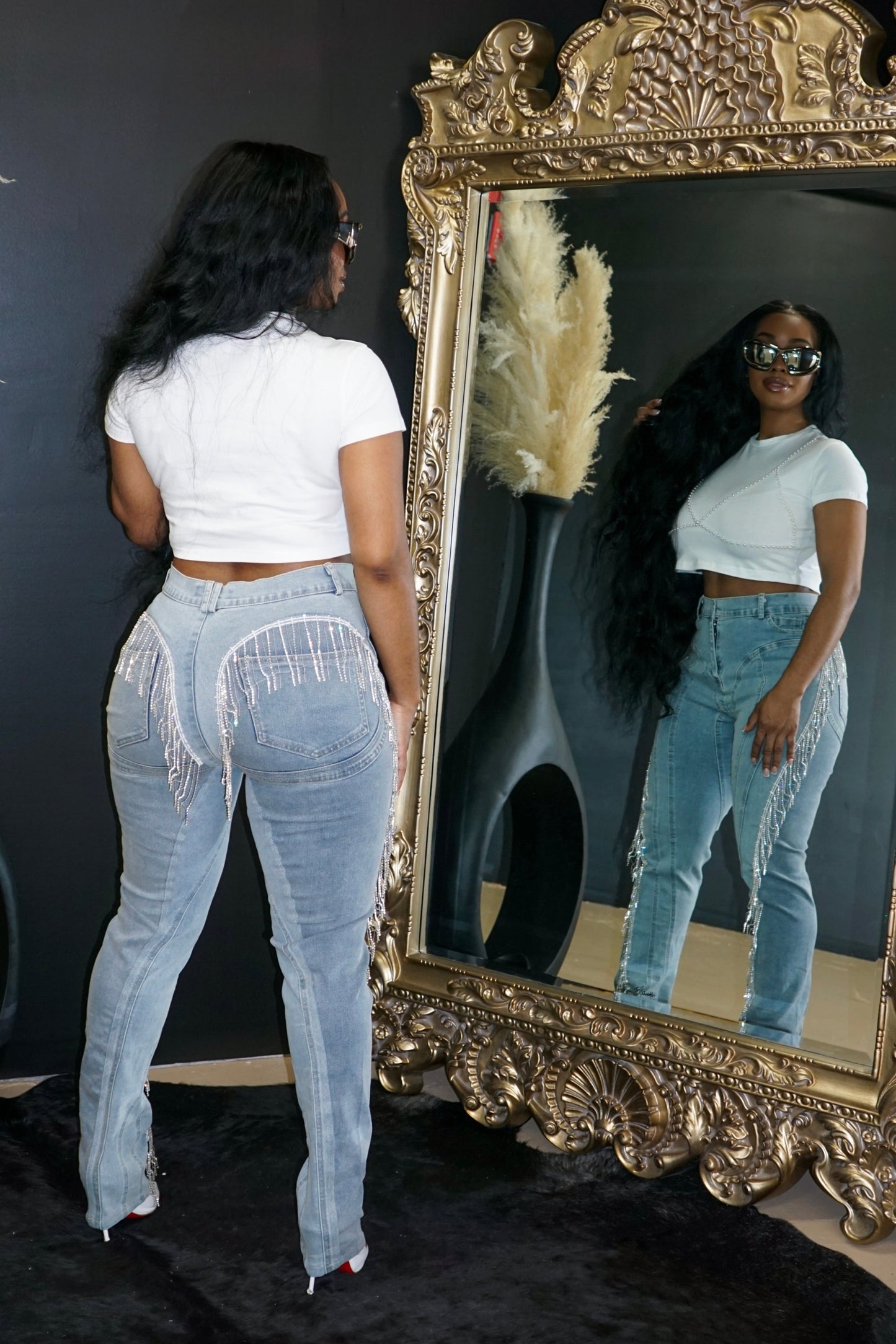 Diamond Fringe Jeans