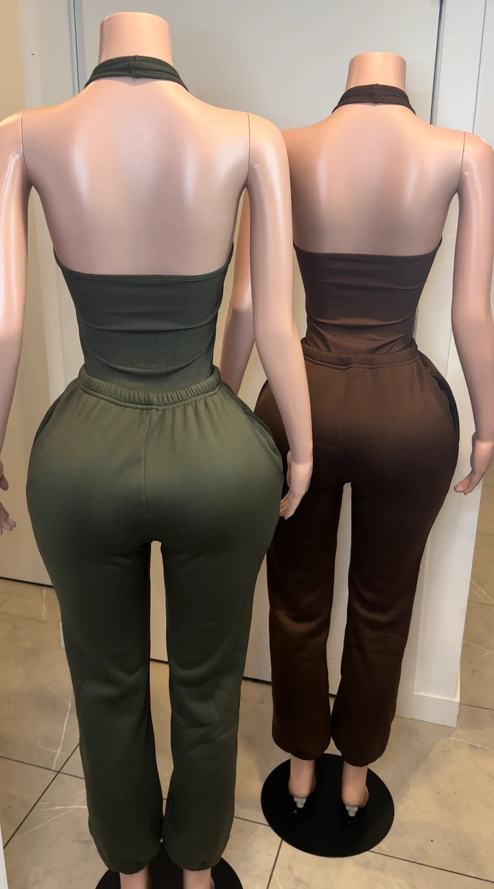 HANDMADE BODYSUIT JOGGER SET | 2 COLORS