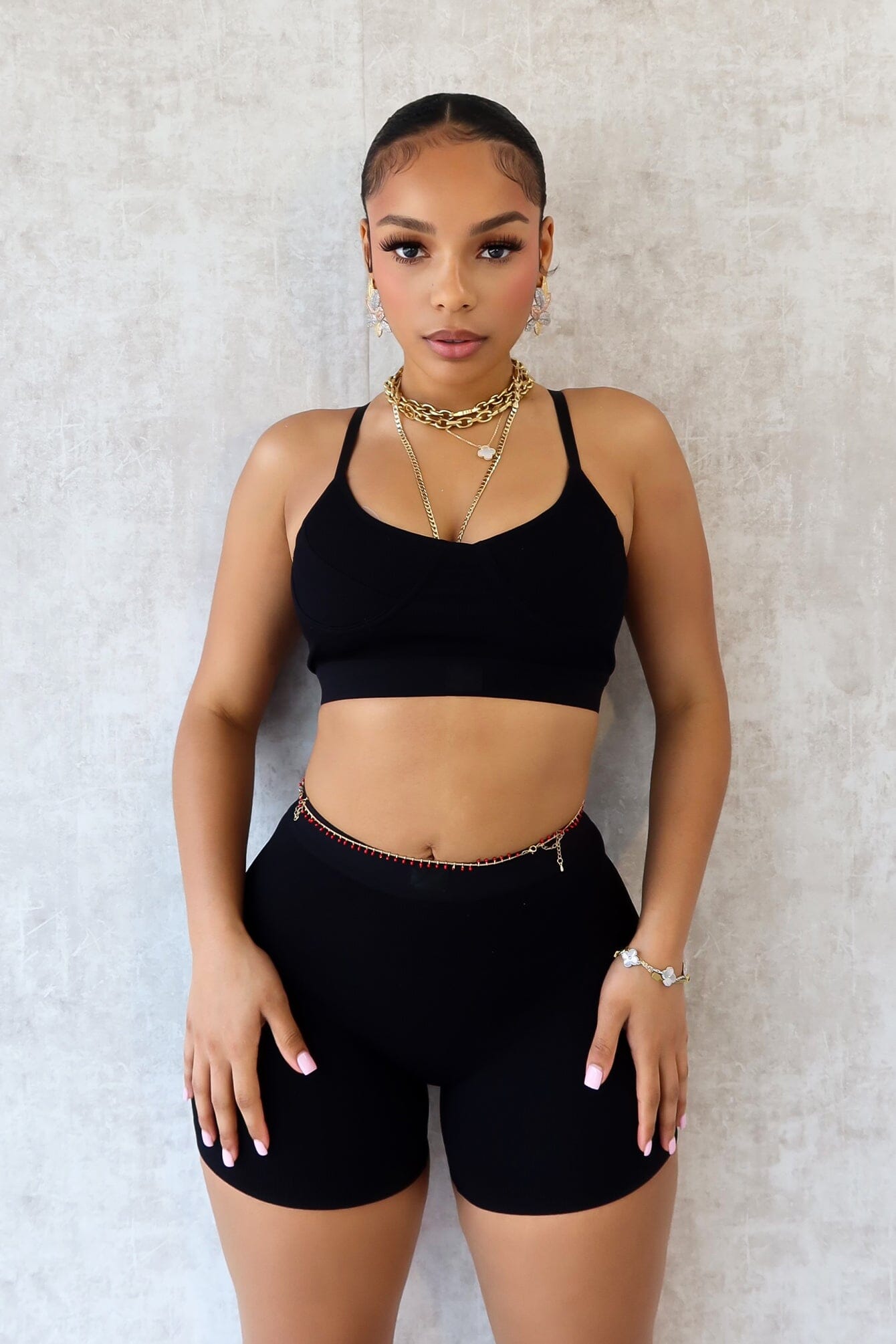 Joy Ribbed Bra & Boxer Shorts SET