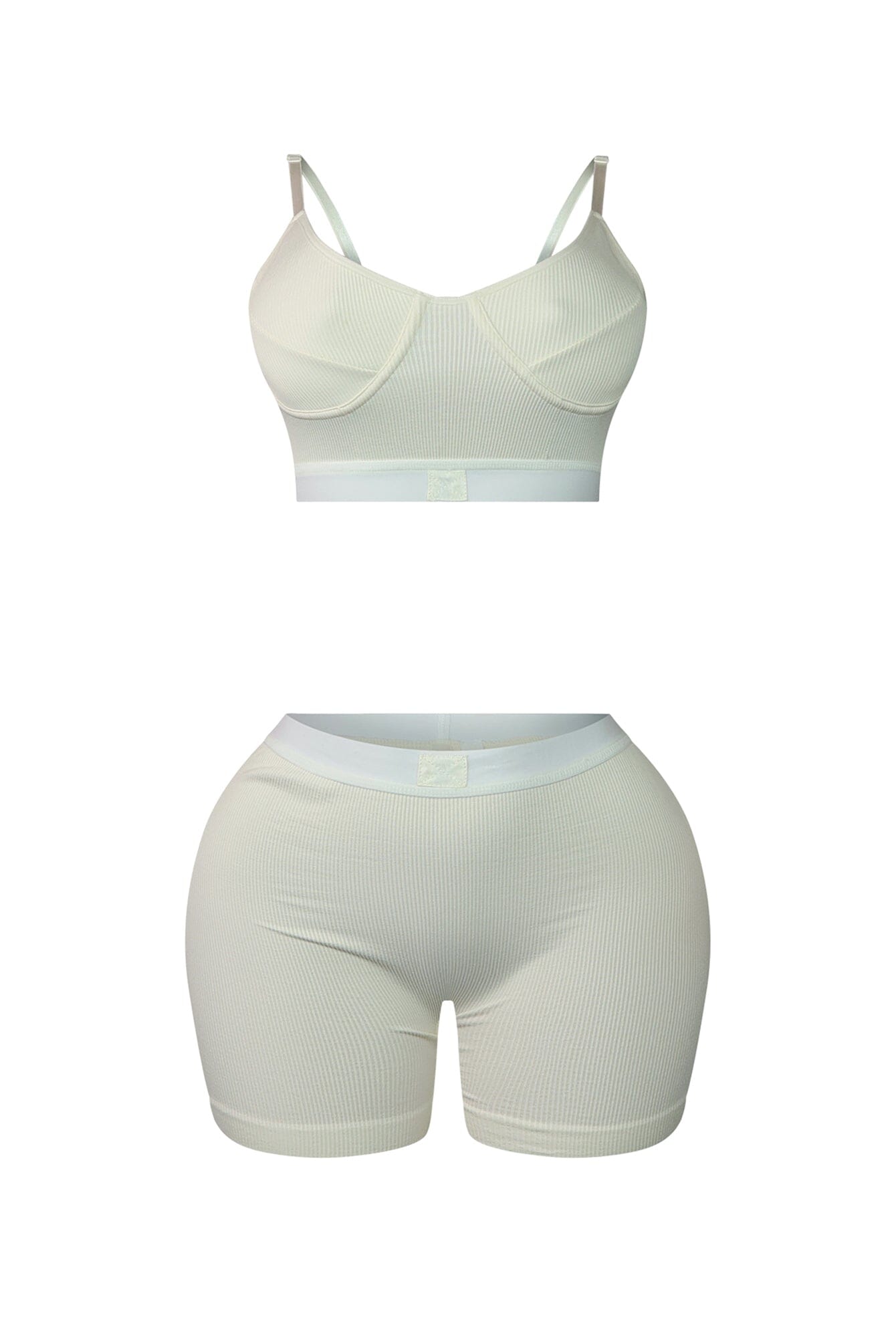 Joy Ribbed Bra & Boxer Shorts SET