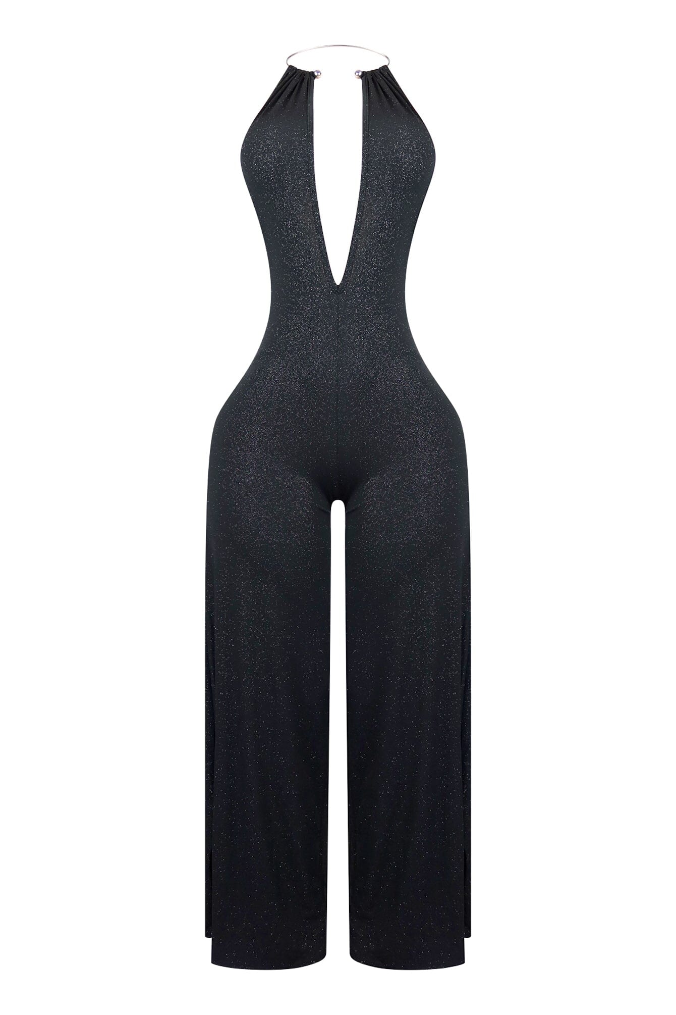 Ursula Glitter Metal Choker Jumpsuit