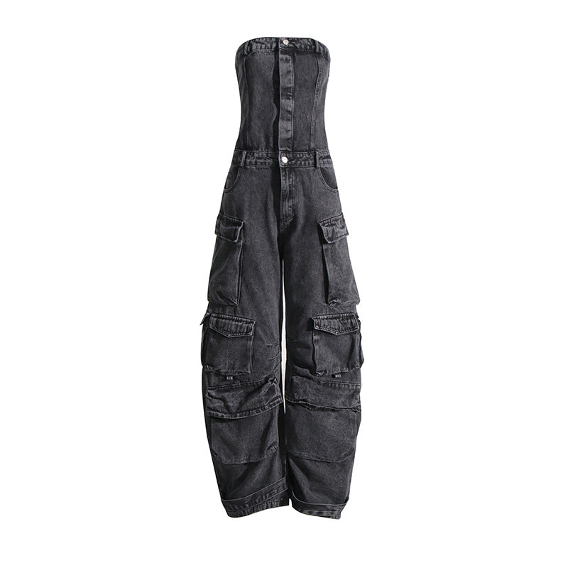 Top Shelf Tube Denim Jumpsuit