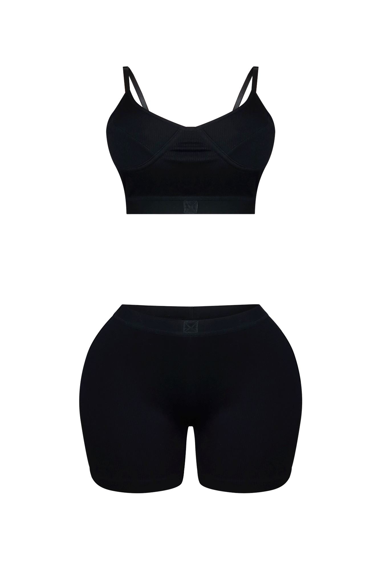 Joy Ribbed Bra & Boxer Shorts SET