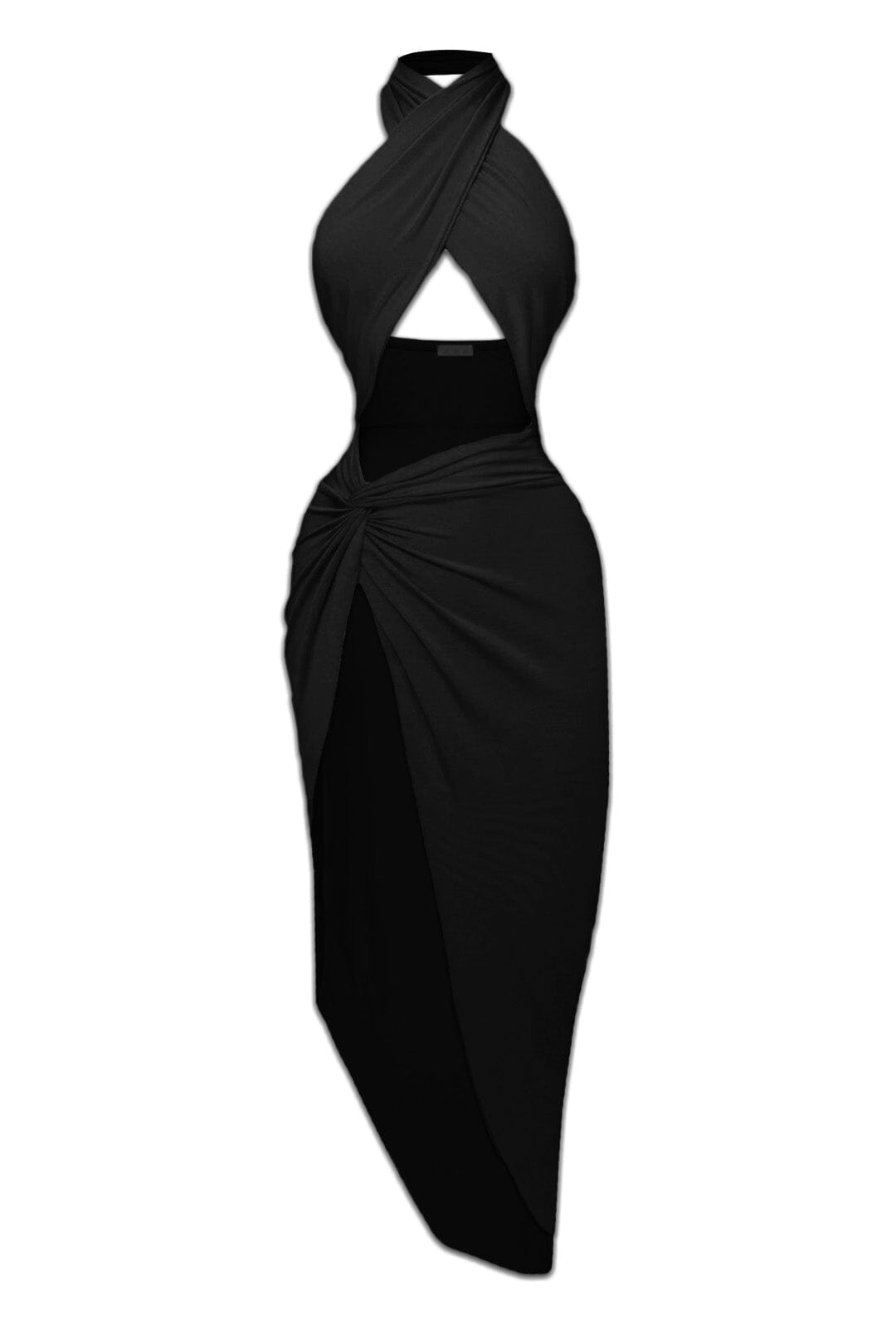Cher Halter Slit Dress Dresses KNOWSTYLE