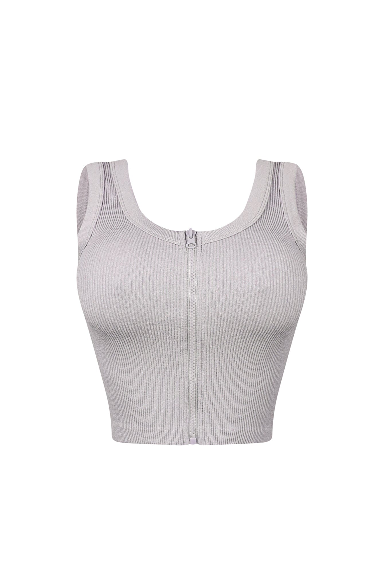 Take Control Ribbed Zip Up Top