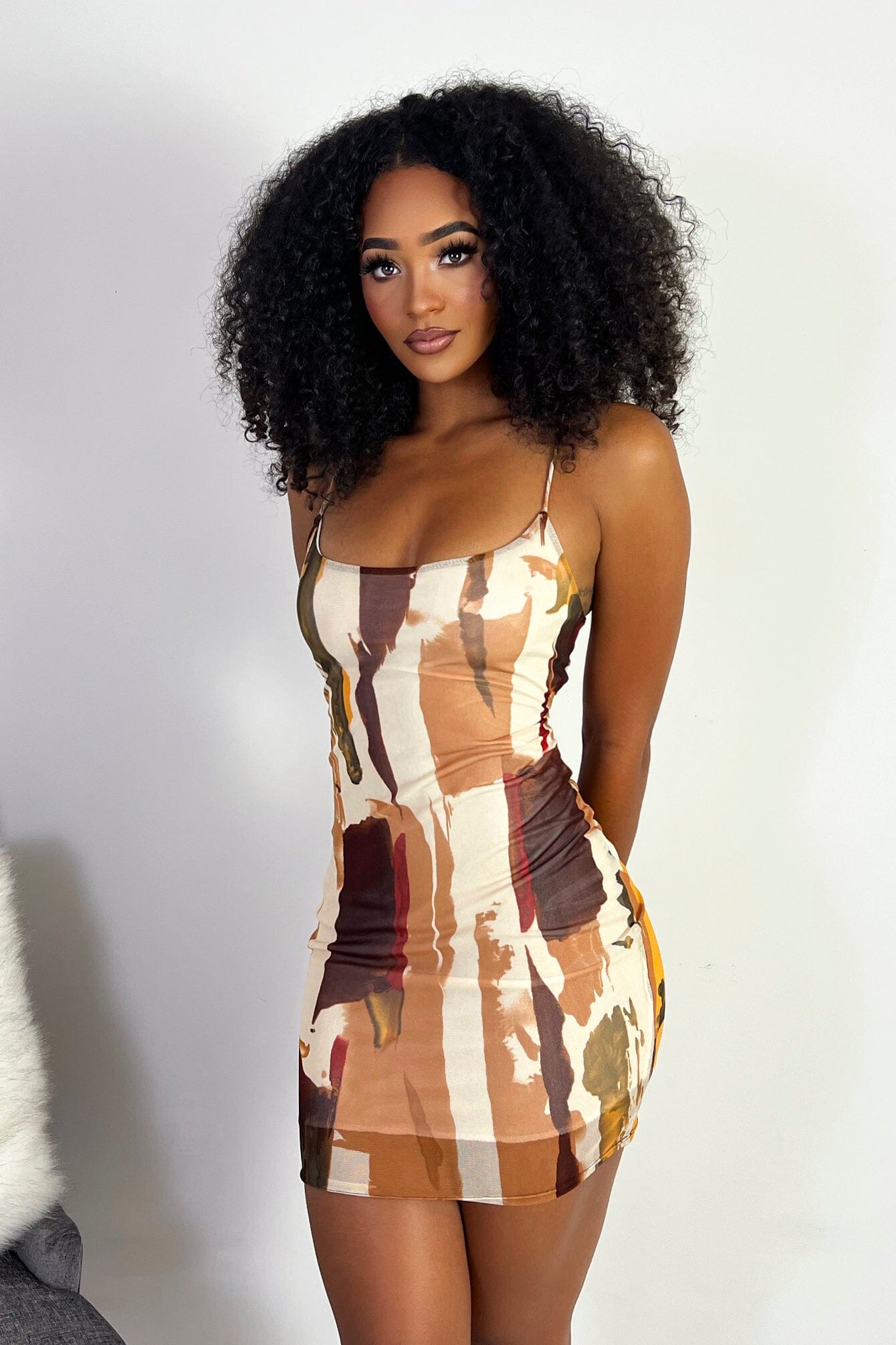 Western Mini Dress - Khaki - KNOWSTYLE - EDGE - EDGEONLINESTORE