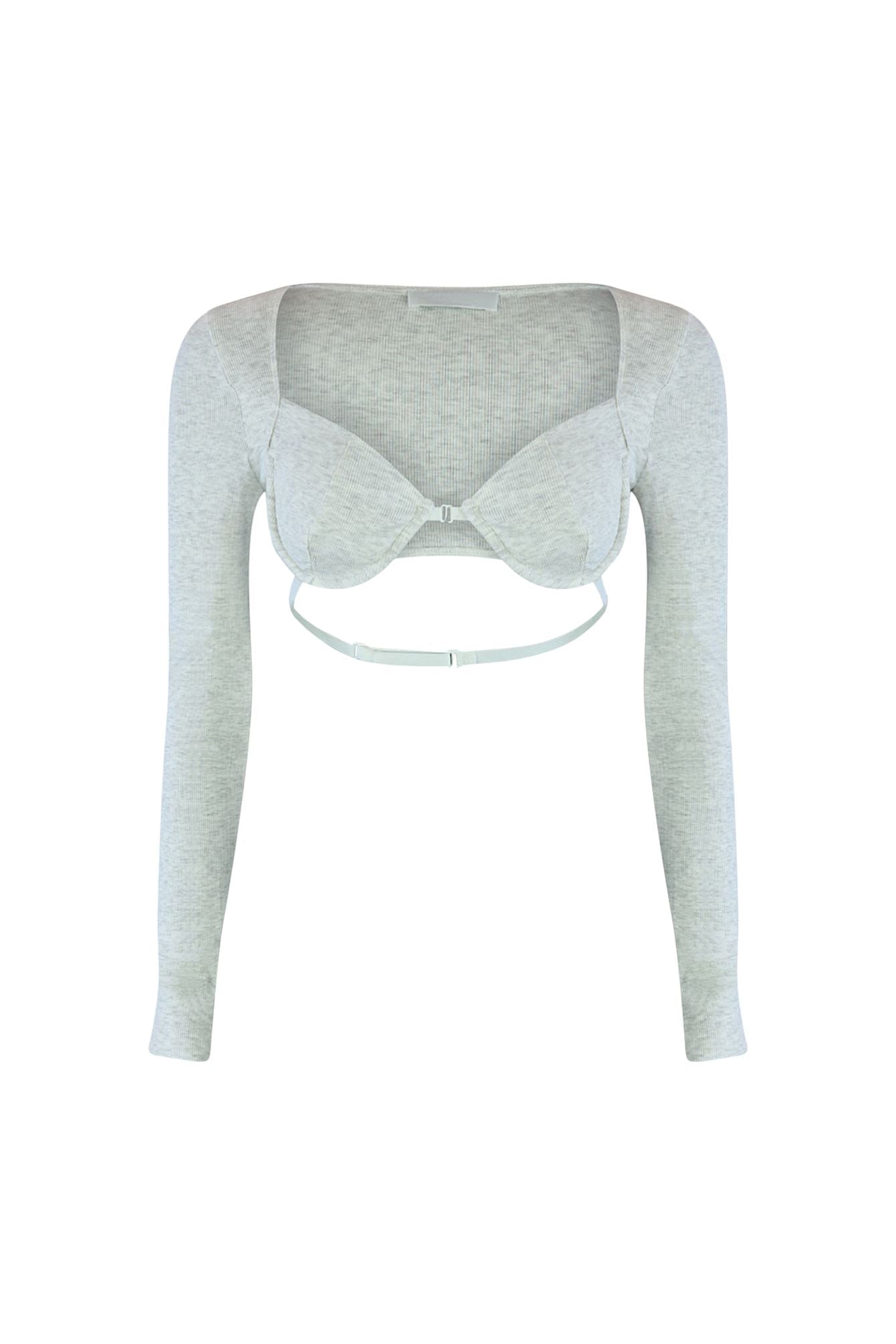 Ruve Wired Ribbed Crop Top Crop Top EDGE Small Grey
