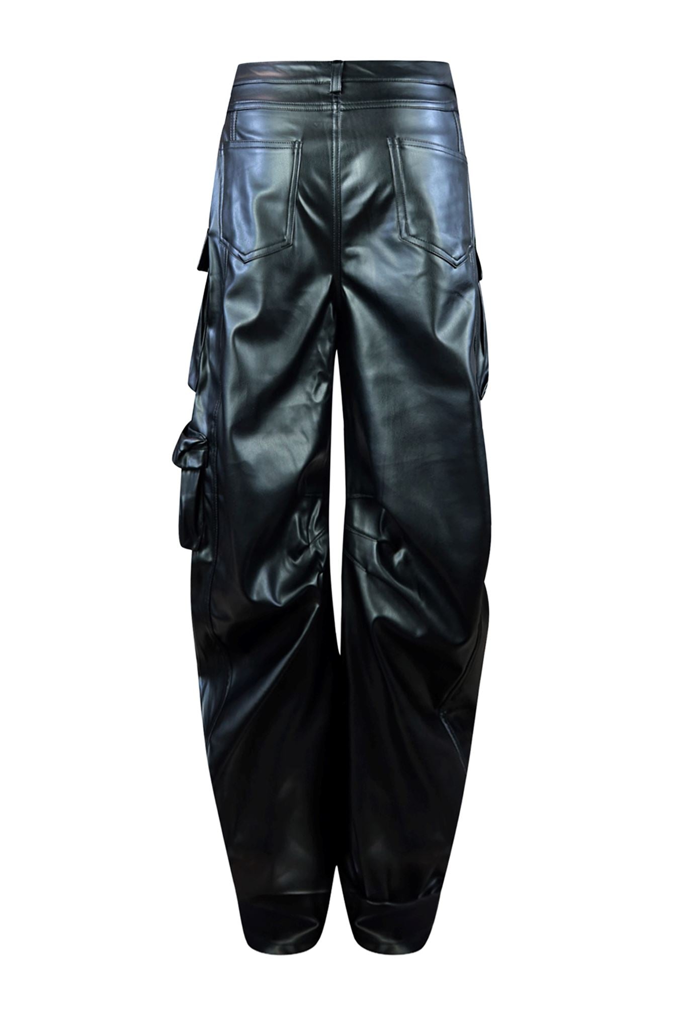 Gabriel Faux Leather Cargo Pants bottom EDGE