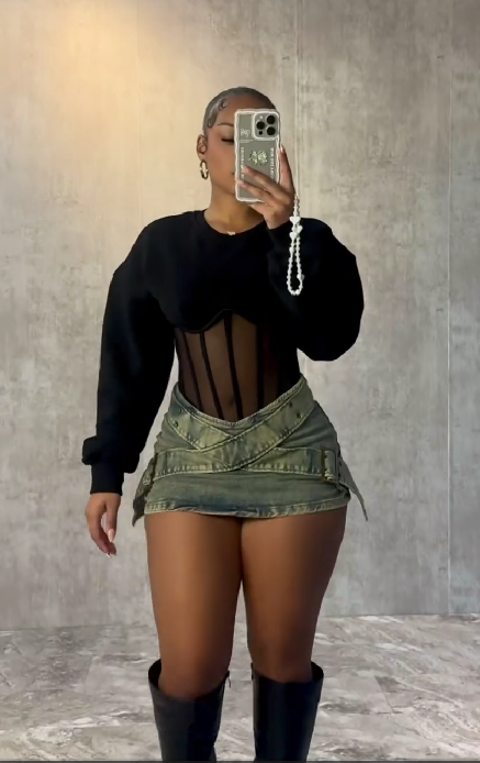 Be Your Self Corset Sweatshirt Top