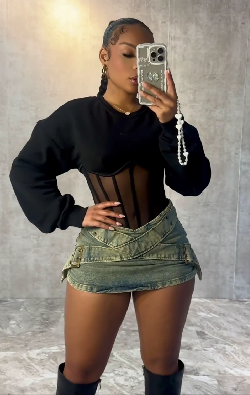 Be Your Self Corset Sweatshirt Top