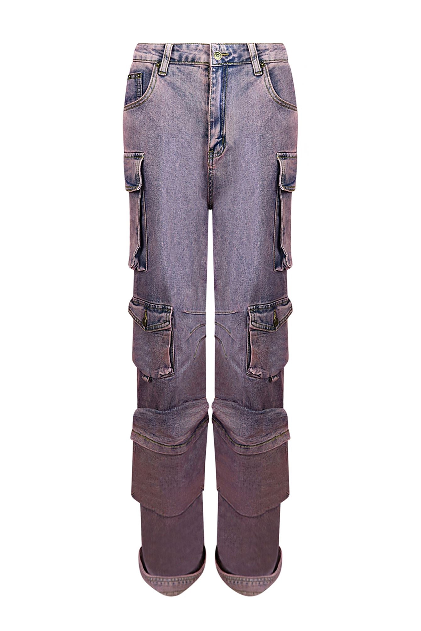Kayra Color Washed Baggy Jeans jeans KNOWSTYLE Small Pink