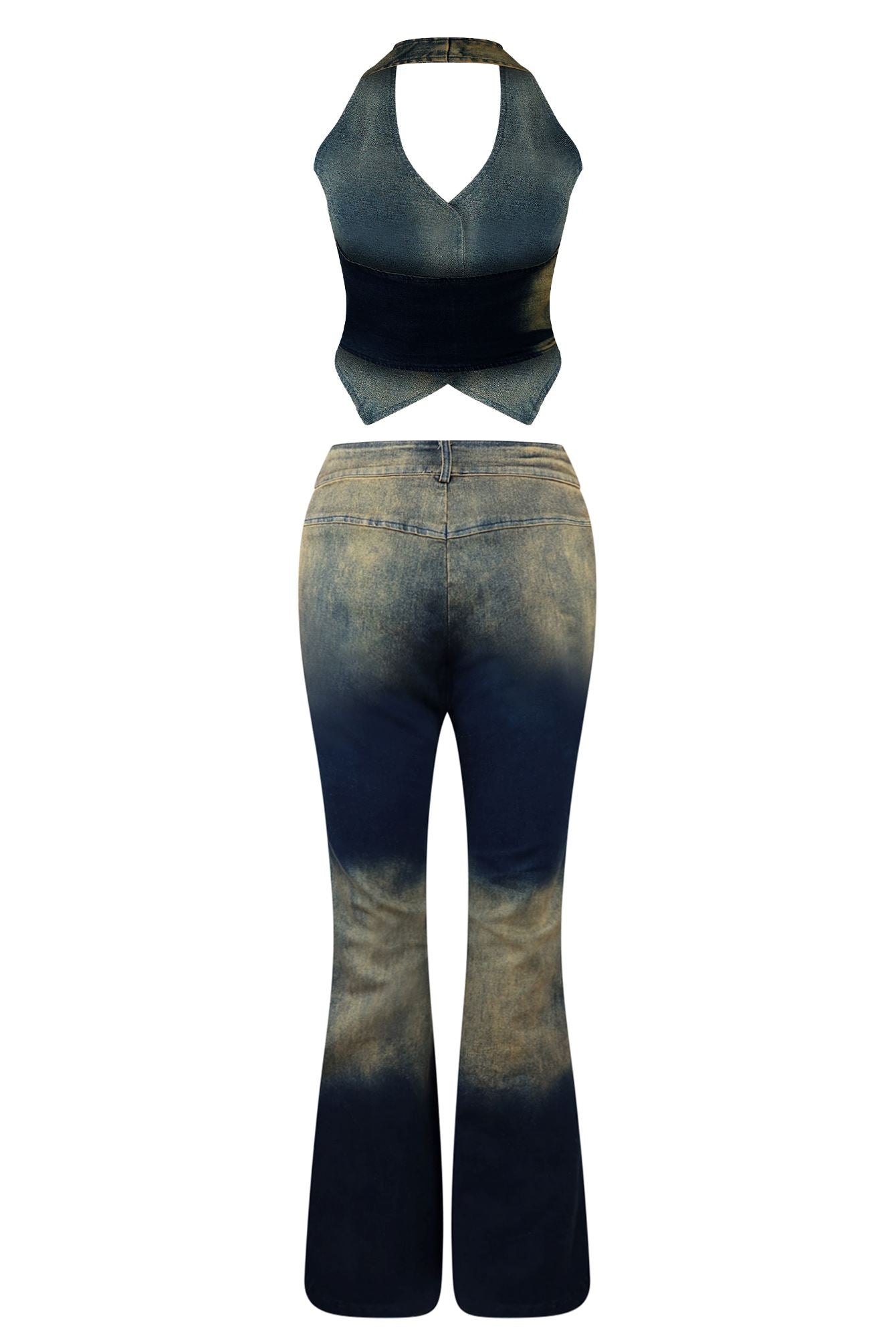 The Wayside Vintage Halter Top & Bottom SET