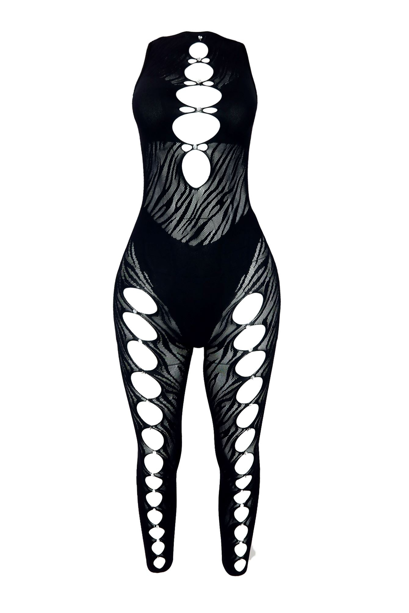 Xia Hallow Out Sleeveless Cutout Jumpsuit Rompers + Jumpsuits EDGE