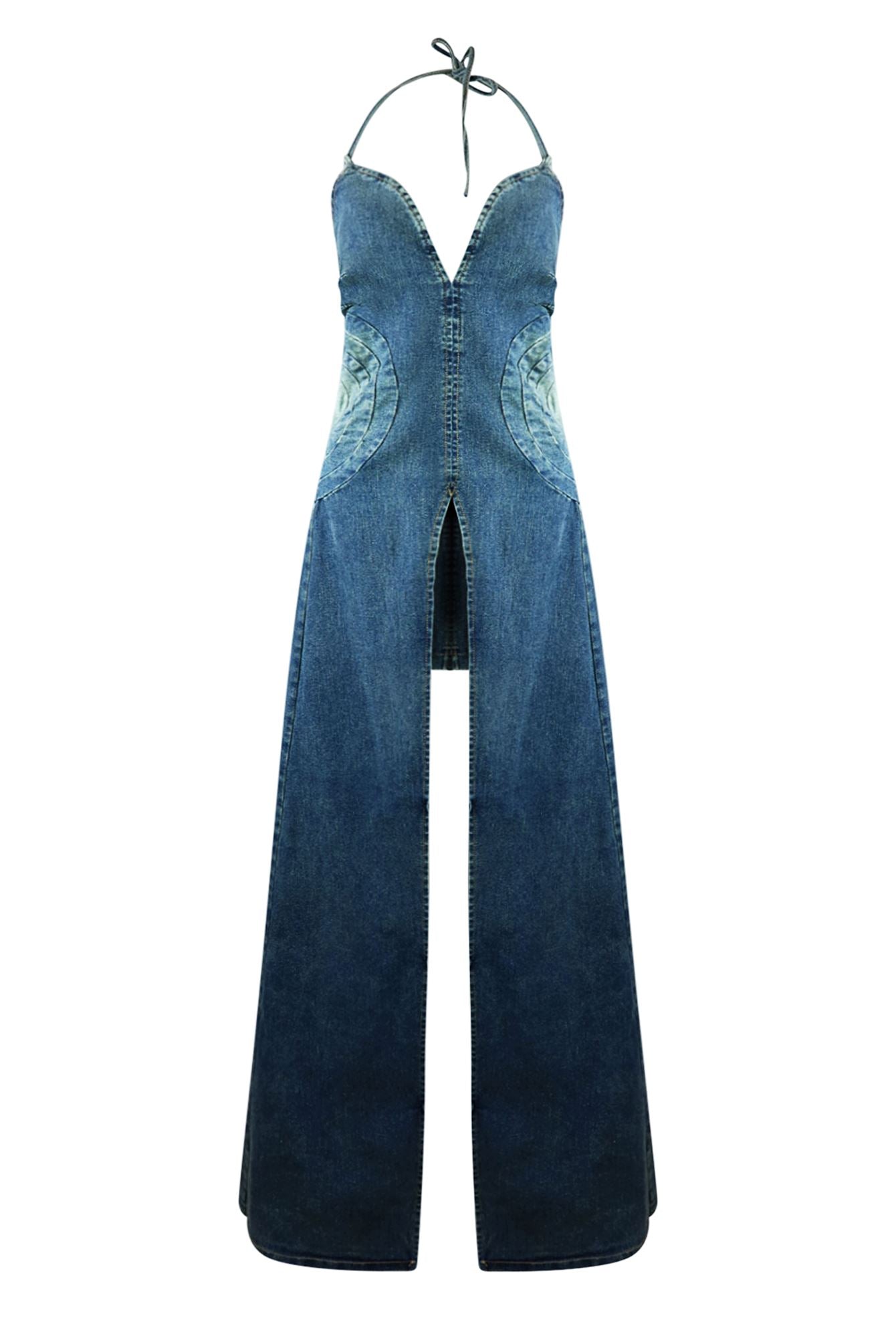 Glitch Out Denim Top & Skirt Set sets EDGE Small Denim