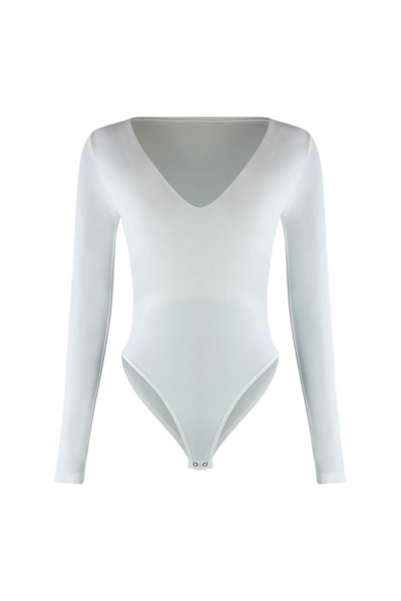 Temptation Basic Long Sleeve Bodysuit Bodysuit EDGE Small/Medium White
