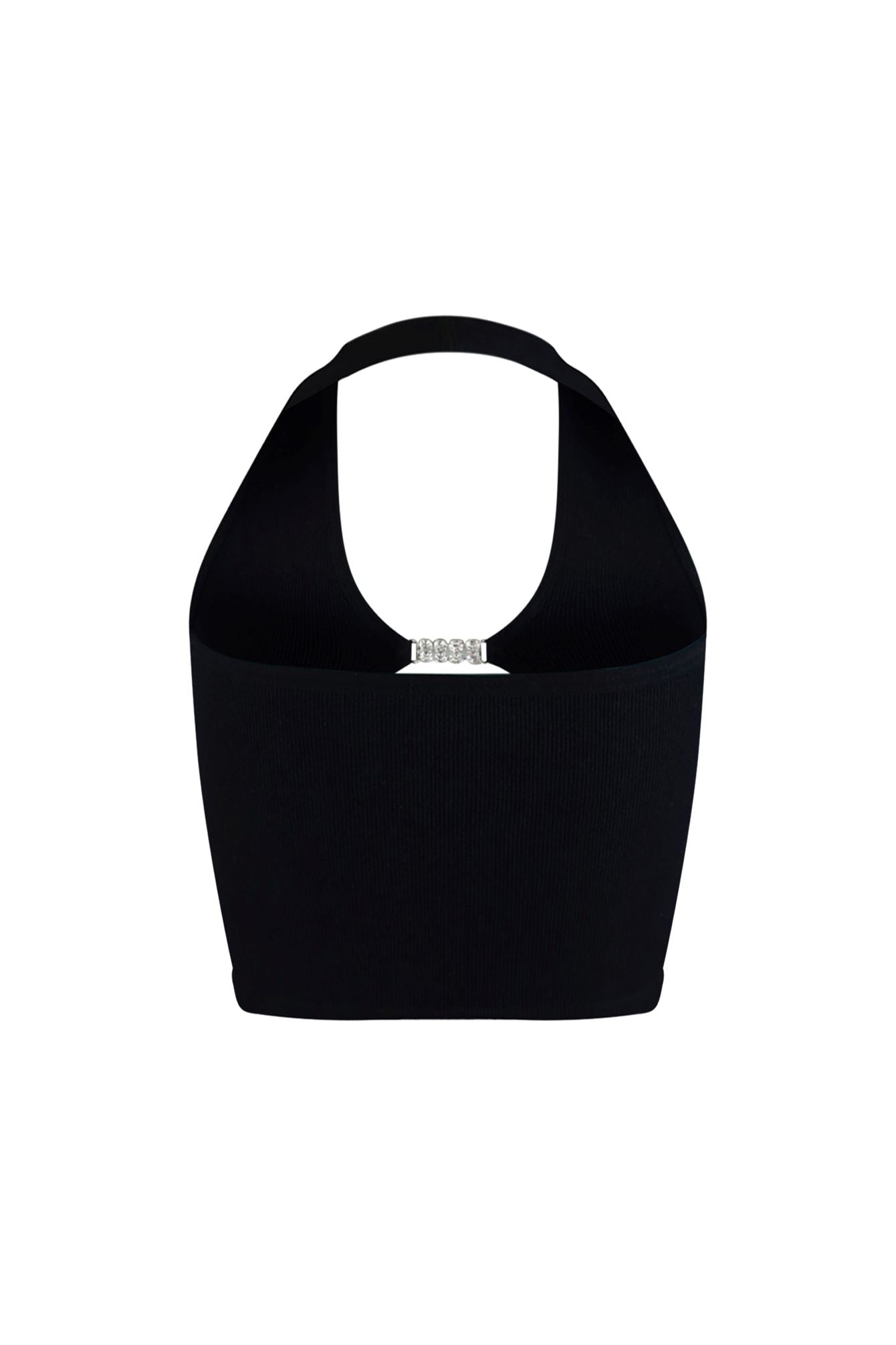 Wish Bone Halter Neck Rhinestone Top Crop Top EDGE