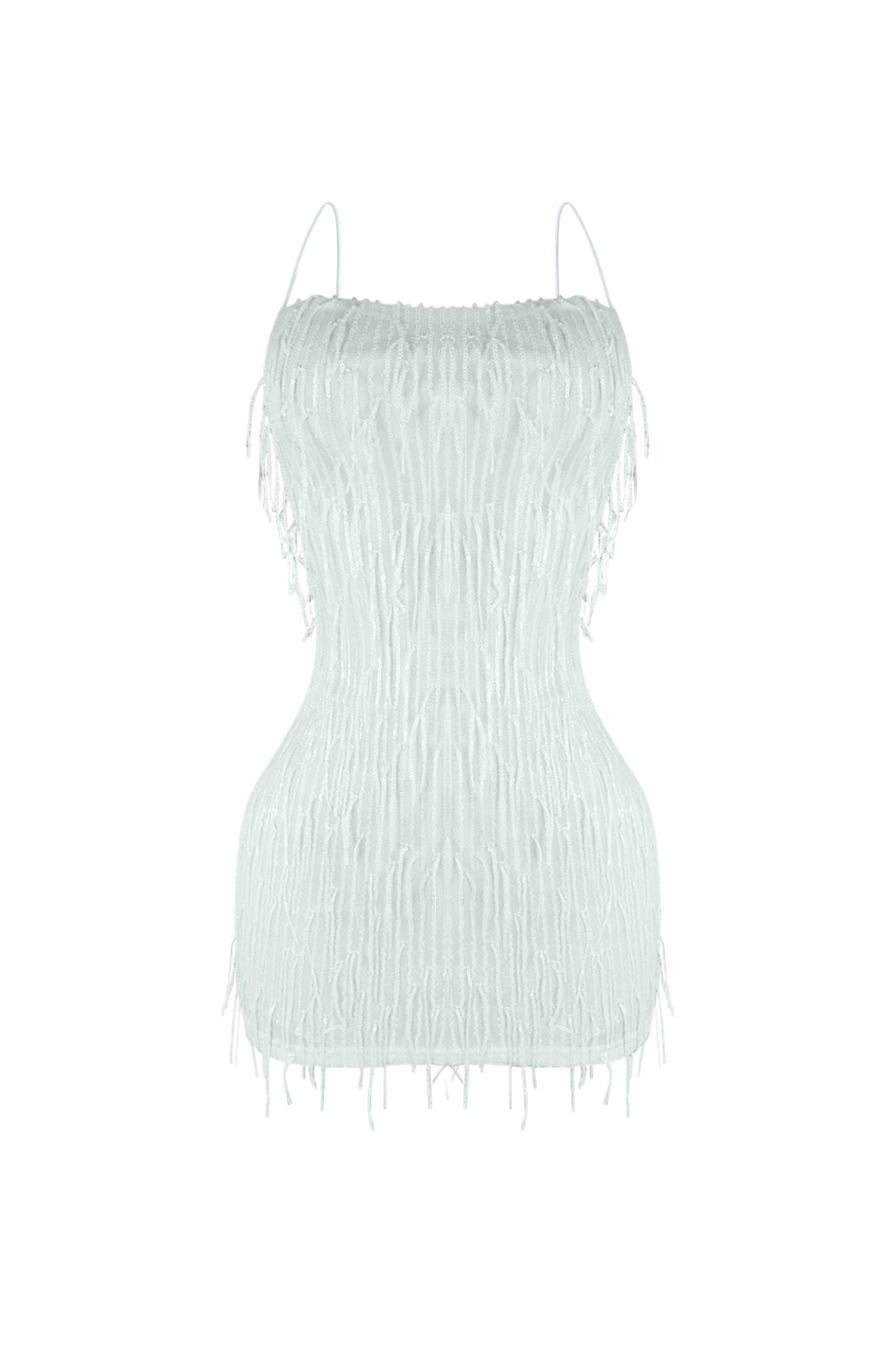 Attractive Sequin Fringe Mini Dress