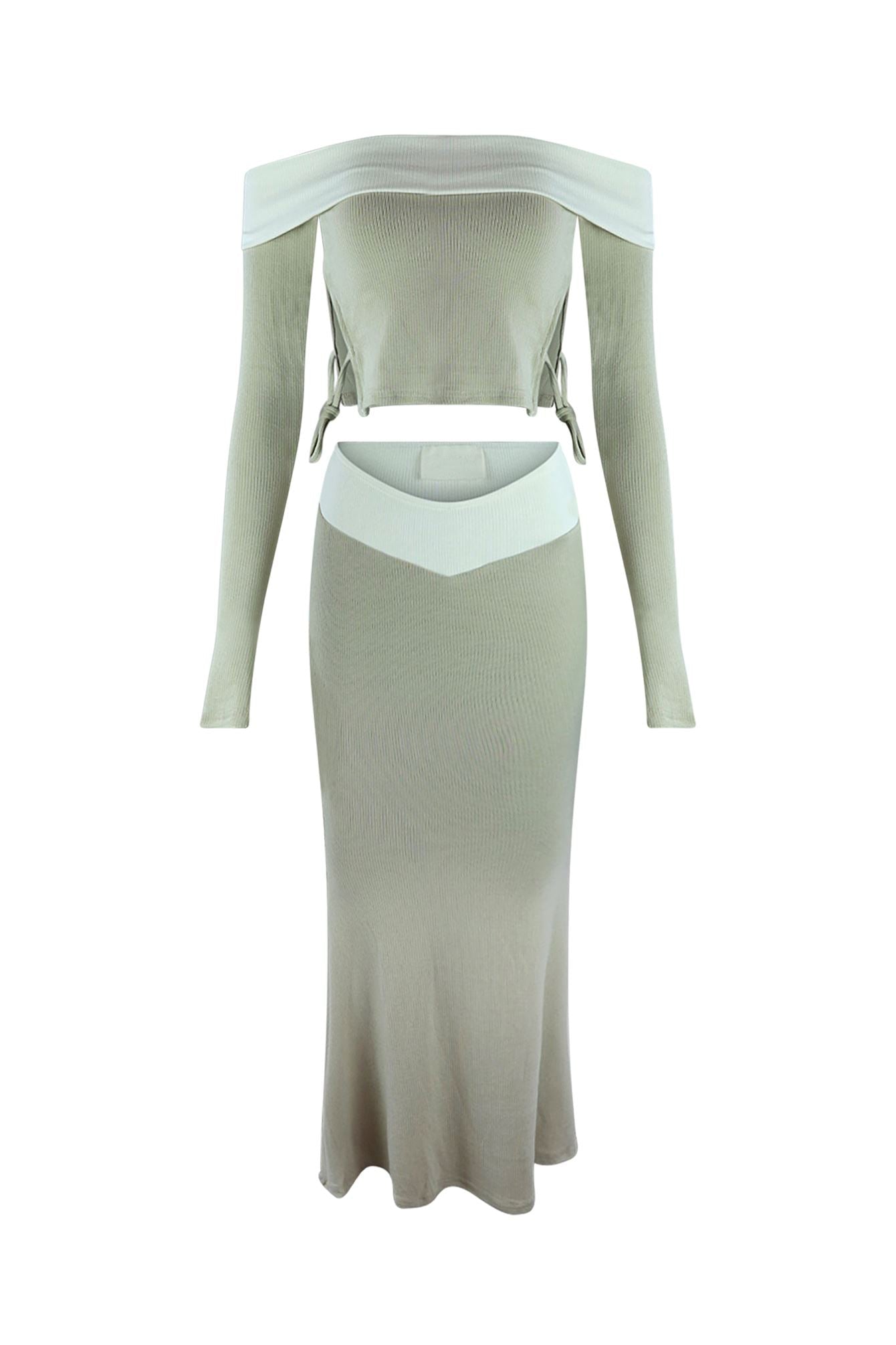Easy Loving U Top & Skirt SET Apparel & Accessories EDGE Small Grey