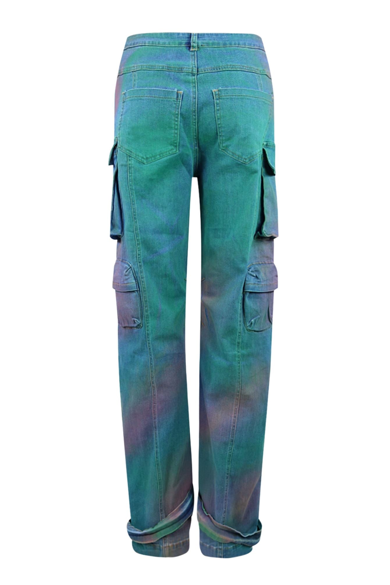 Nobody Like Me Rainbow Washed Cargo Pants Bottoms EDGE