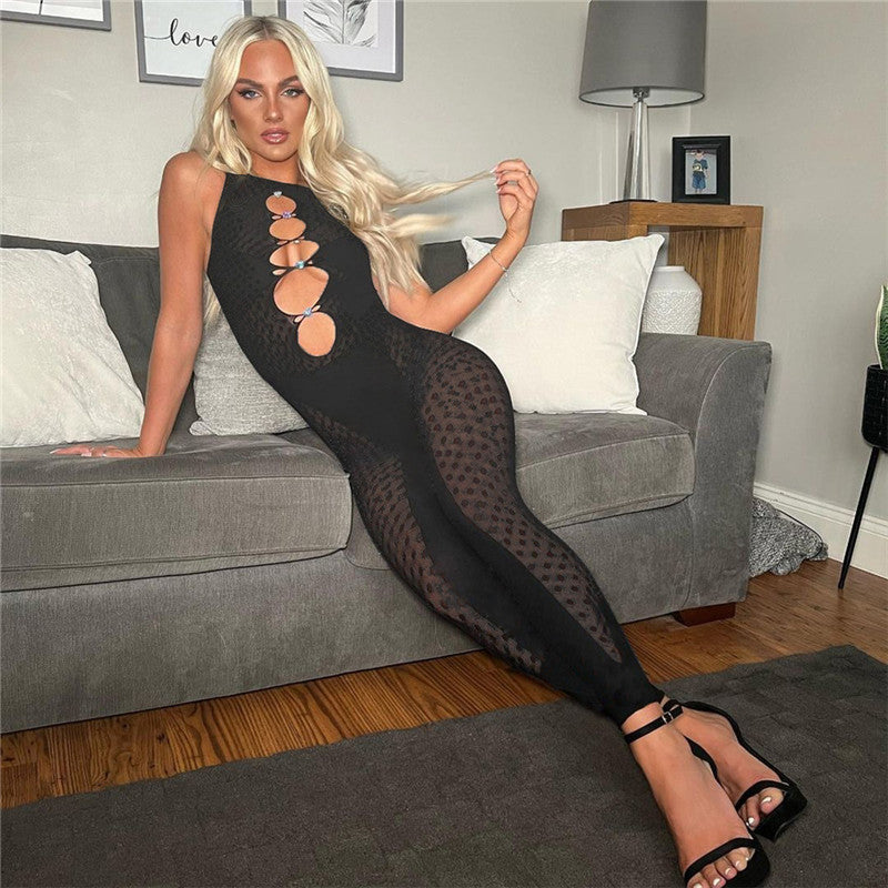 Xia Hallow Out Sleeveless Cutout Jumpsuit