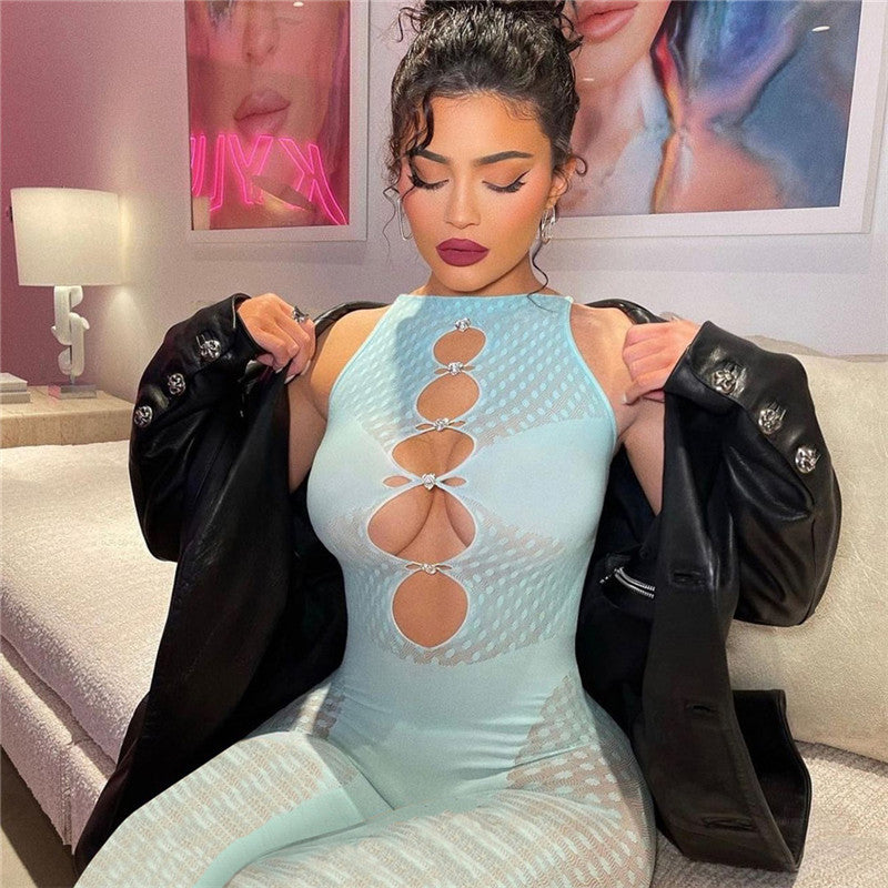 Xia Hallow Out Sleeveless Cutout Jumpsuit