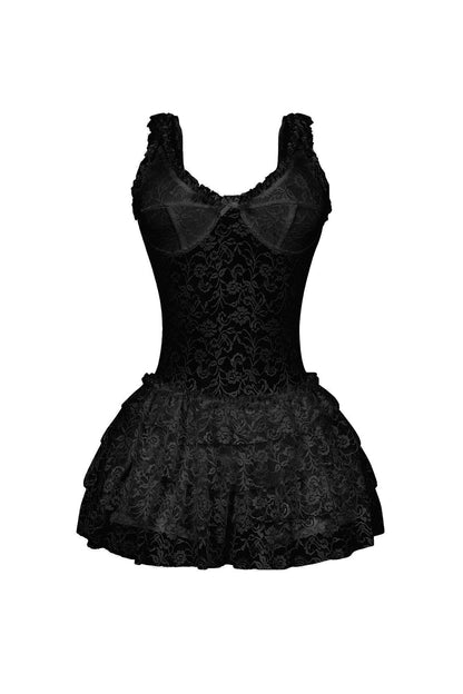 Myrah Lace Ruffle Mini Dress