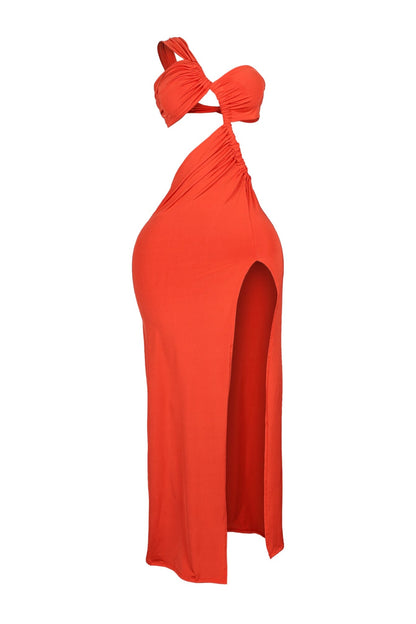 Mallory Cutout One Shoulder Maxi Dress